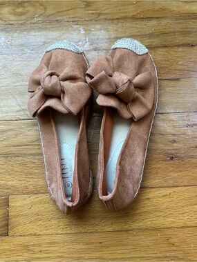 Women's Musshoe Bow Espadrille Flats in Dusty Rose size 8